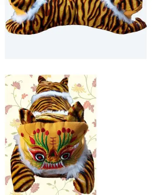 虎头枕老虎枕头手工刺绣婴儿幼儿园宝宝小孩 虎头枕