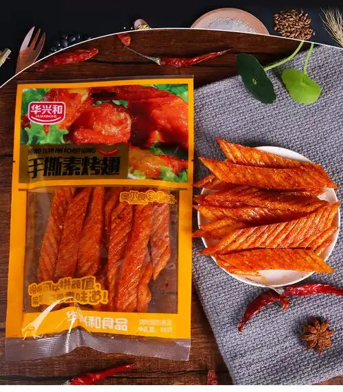 华兴和手撕素牛排辣条90g10袋麻辣味8090后儿时经典怀旧零食小吃素