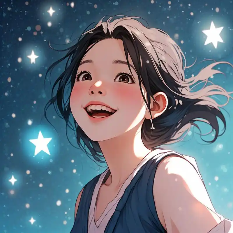 91水瓶座漫画少女头像78 来看看这款超可爱的水瓶座漫画少女头像