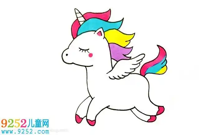 带翅膀的独角兽怎么画独角兽简笔画教程