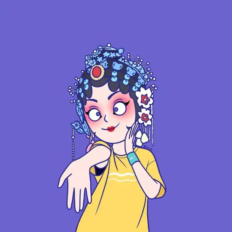 闺蜜头像.古风 国粹 国潮. #我是原创插画师