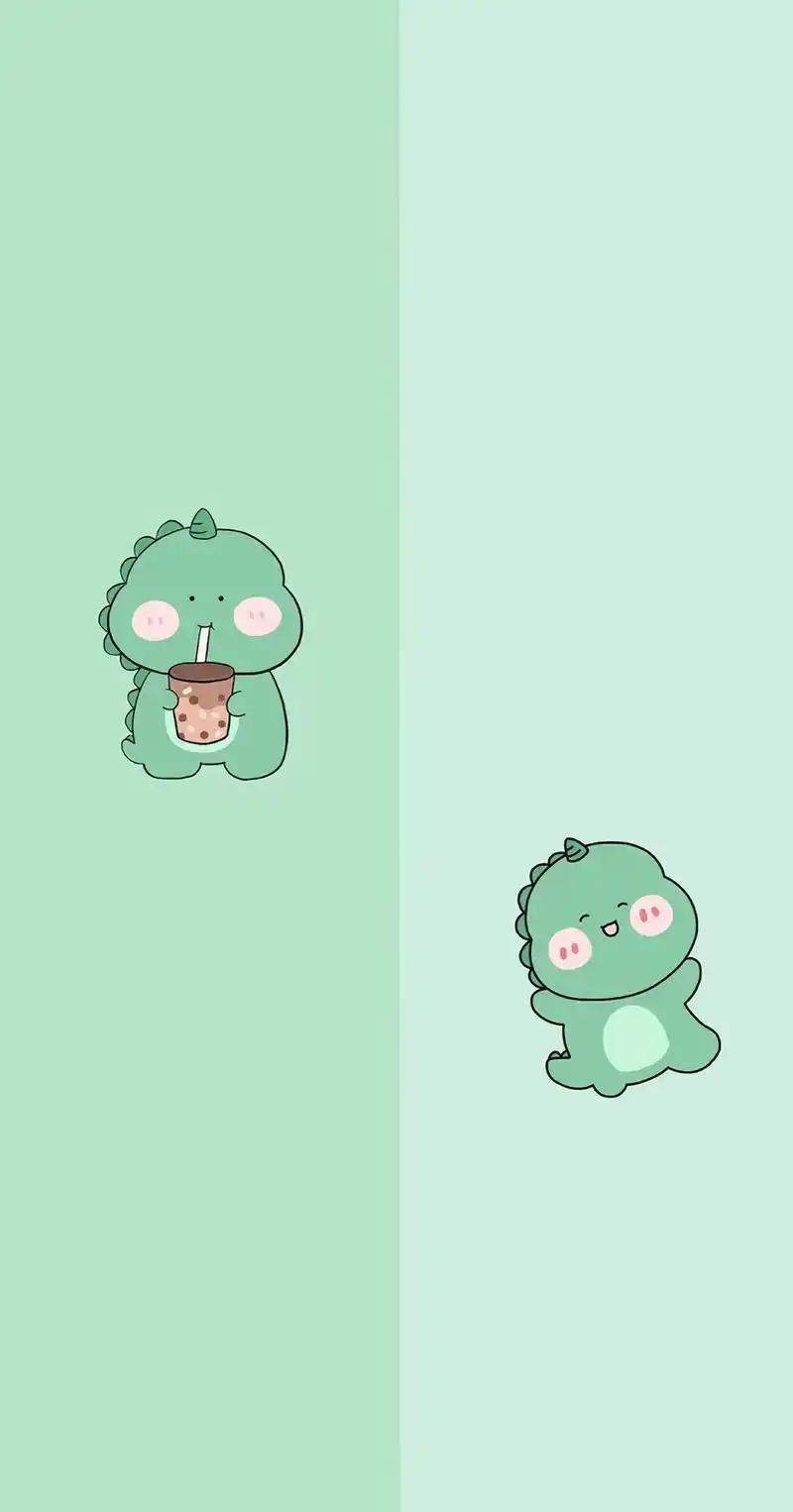 聊天背景图(6),清新可爱卡通左右分区式