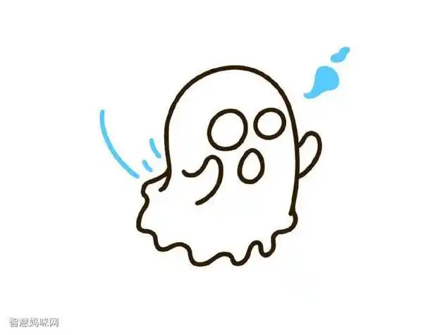 万圣节可爱版幽灵简笔画带字(万圣节简笔画幽灵图片) -【爱个性】