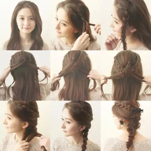 几款五分钟搞定的森系中长发编发教程91_编发_长发_森系_时尚_发型
