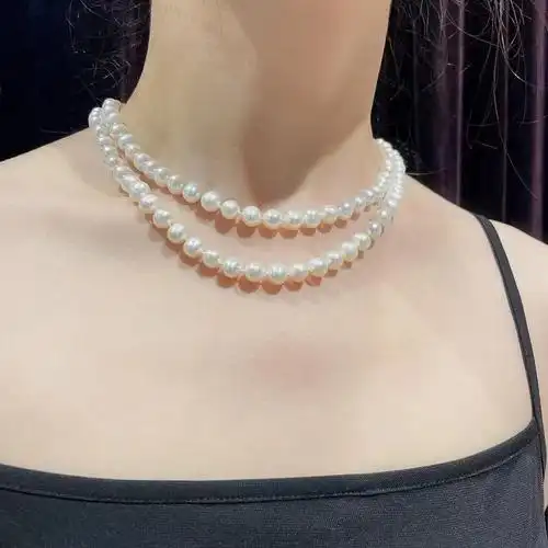 jinxuanzi/金玄紫 奢华大气珍珠项链可单圈可双圈佩戴高贵颈链(附赠