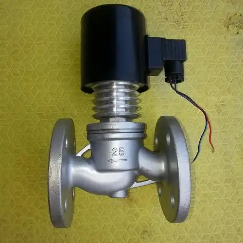 zcg-16p-50f 不锈钢法兰高温电磁阀