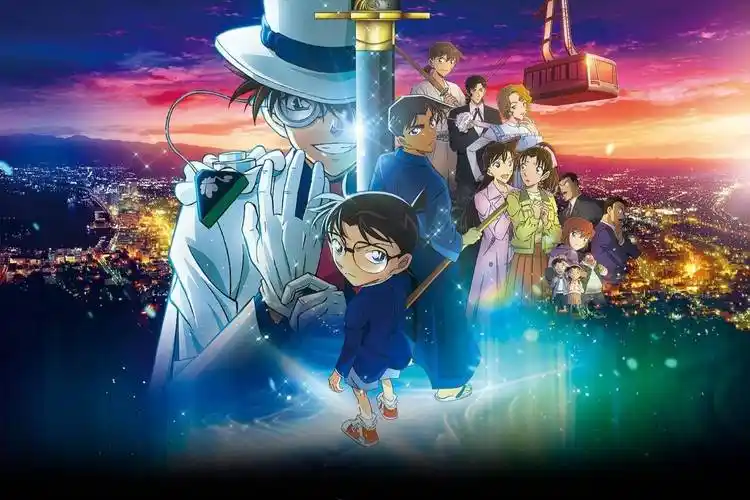 柯南2024剧场版曝全新海报 怪盗基德偷取武士刀_服部平次_星棱刀_画面