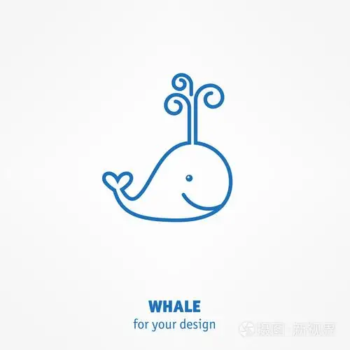 可爱的鲸鱼图标