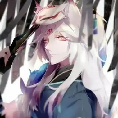 带狐狸面具的古风情侣头像图片 情侣头像图片大全 -【爱个性】