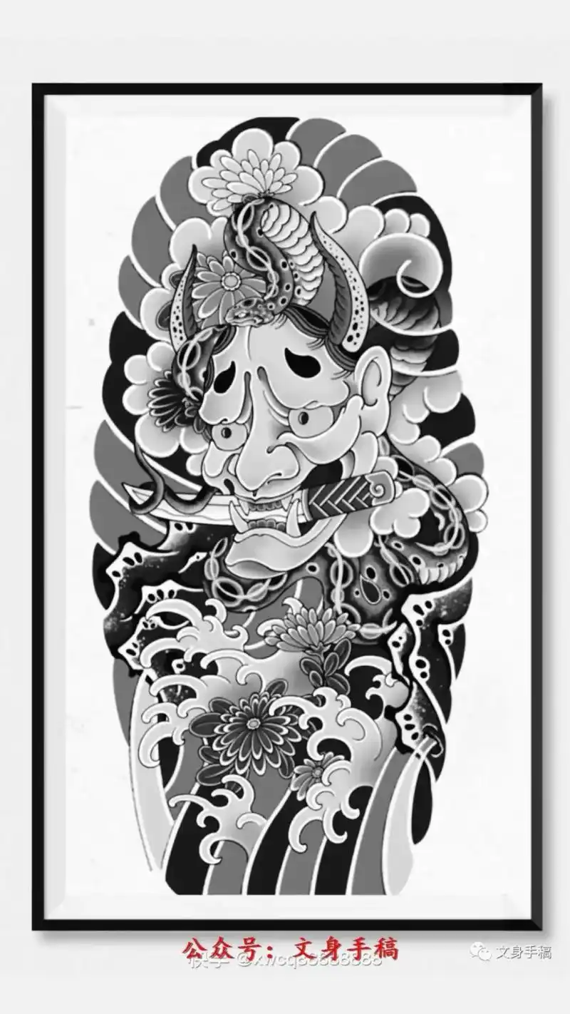 日式老传统 #纹身图案手稿 #手稿分享 - 抖音