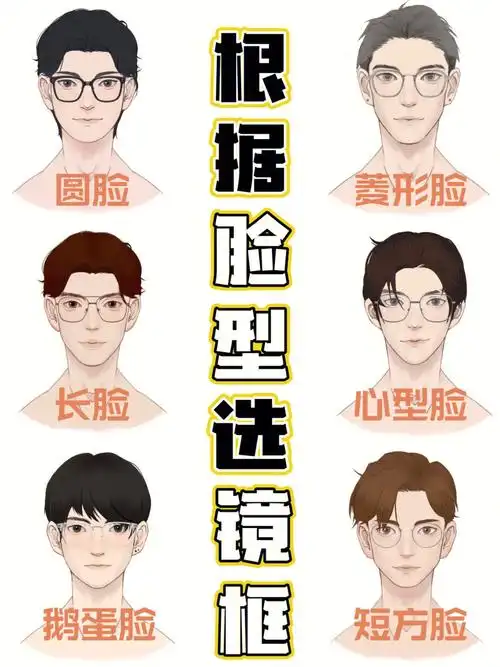 根据脸型选镜框男版篇