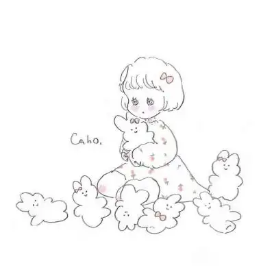 女生卡通人物手绘可爱画师系列 _卡通动漫头像_我要个性网