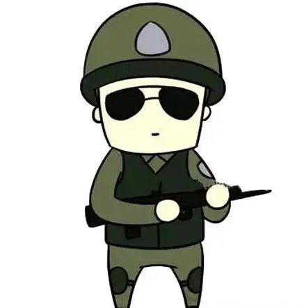 拿枪的士兵怎么画