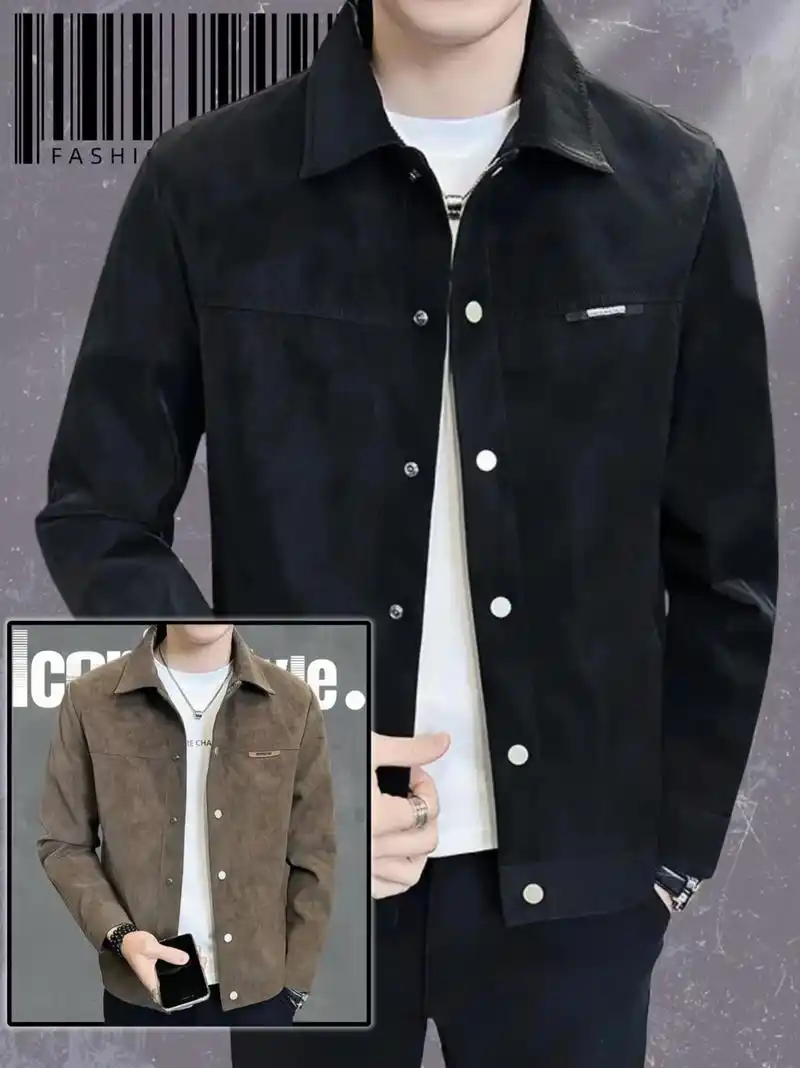 春秋季男士轻熟简约休闲夹克外套.