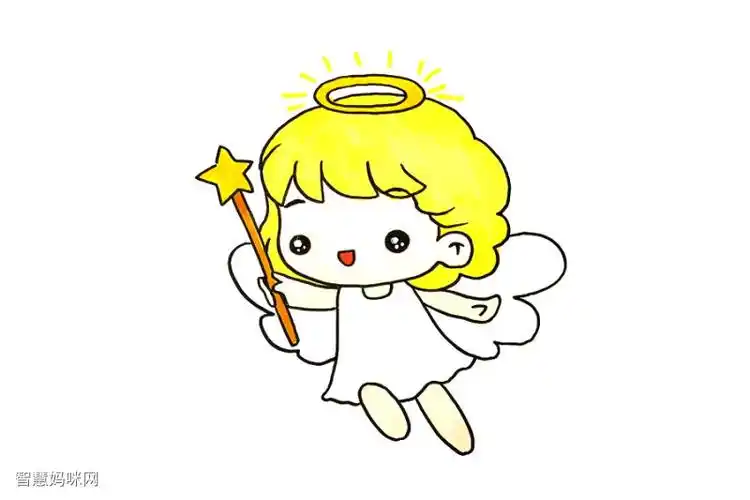可爱小天使怎么画