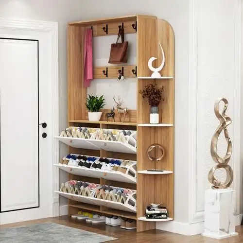 鞋柜衣柜一体进门入户鞋柜可挂衣鞋柜带衣架一体进门口鞋柜和挂衣柜