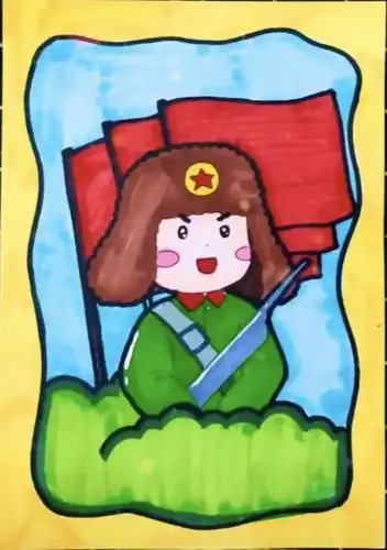 雷锋叔叔的一幅画像开启我们今天的活动!