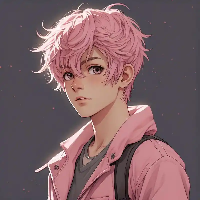 亲们,这次给大家带来一组超级炫酷的粉毛动漫男角色头像!