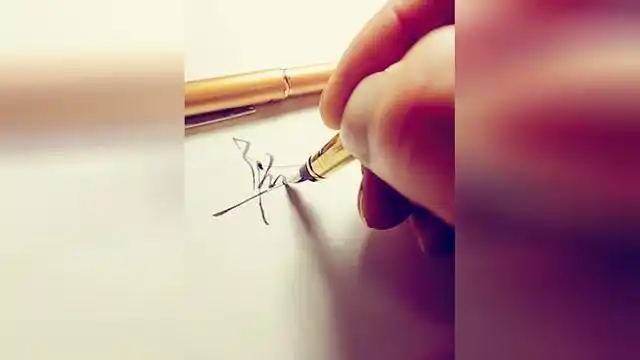 张玲玲进来教你写签名你留名我来签