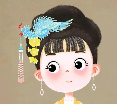 q版古风美人头像 熟悉又陌生的她