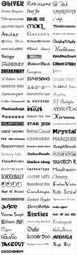 设计师常用的200个英文字体