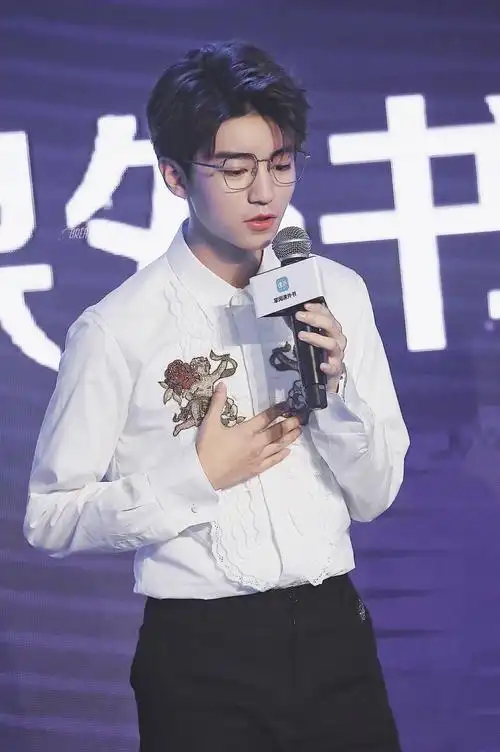 小螃蟹王俊凯出席发布会 戴眼镜秒变斯文凯