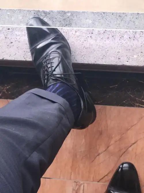 搭配西装的男士皮鞋  #正装皮鞋  #falke鹰客  #falke袜子