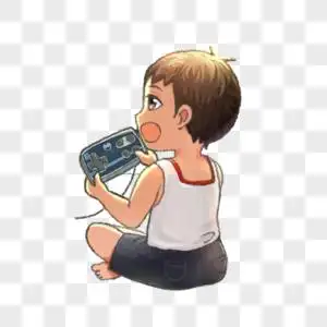 一个人打游戏图片