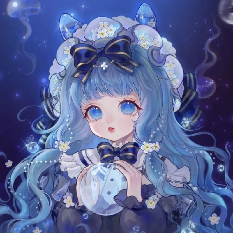 绝美蓝紫色头像|我爱这世间,但世间不如你