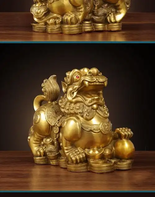 2022新款貔貅摆件招财铜貔貅摆件一对纯铜貔貅风水皮丘家用店铺聚财