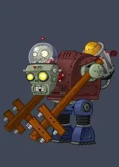 简笔画机甲巨人僵尸