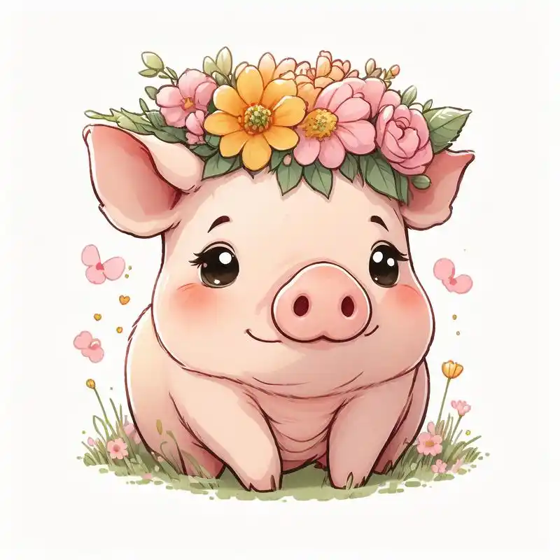 猪猪头像来袭99可爱呆萌 谁能拒绝这么呆萌的猪猪头像呢,粉粉嫩嫩的