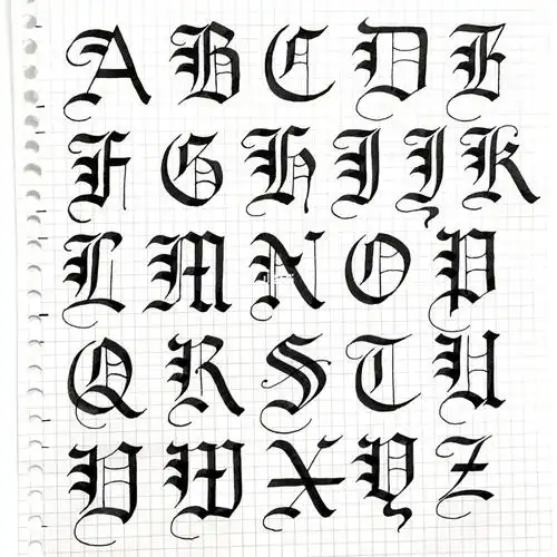 第一次尝试哥特大写字母