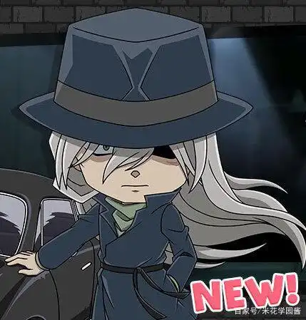 名侦探柯南黑衣组织q版立绘,琴酒可爱憨厚,波本&贝姐cp感满满