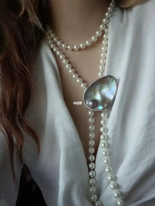 一条vintage珍珠项链的6种戴法参考