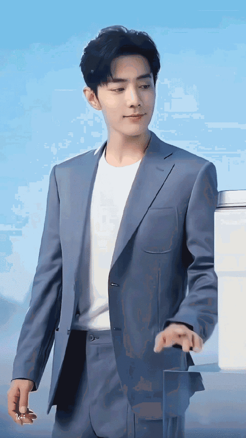 肖战蓝白look##肖战白衬衫的神##肖战 可怜