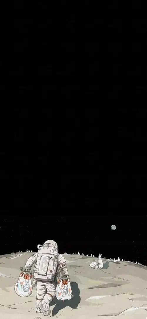 全面屏壁纸高清黑色背景个性壁纸锁屏