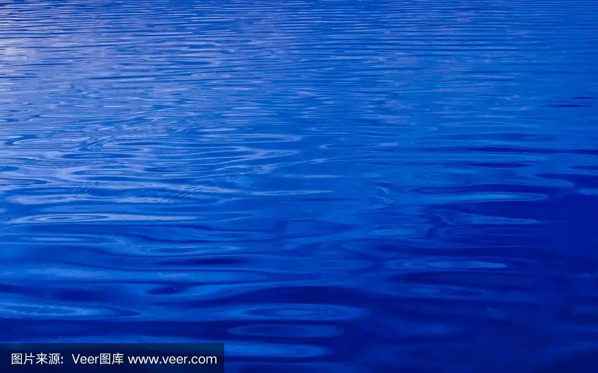 水纹理背景.2020年经典的蓝色湖水