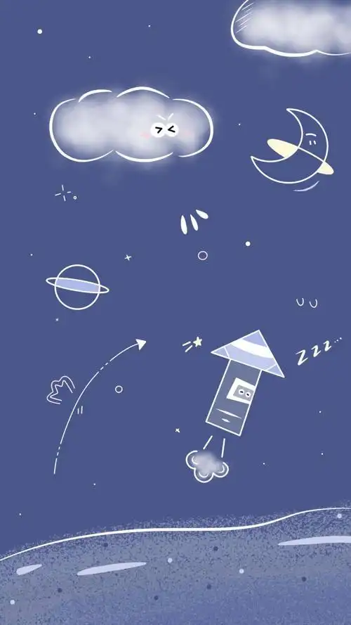 清新手绘创意锁屏手机壁纸