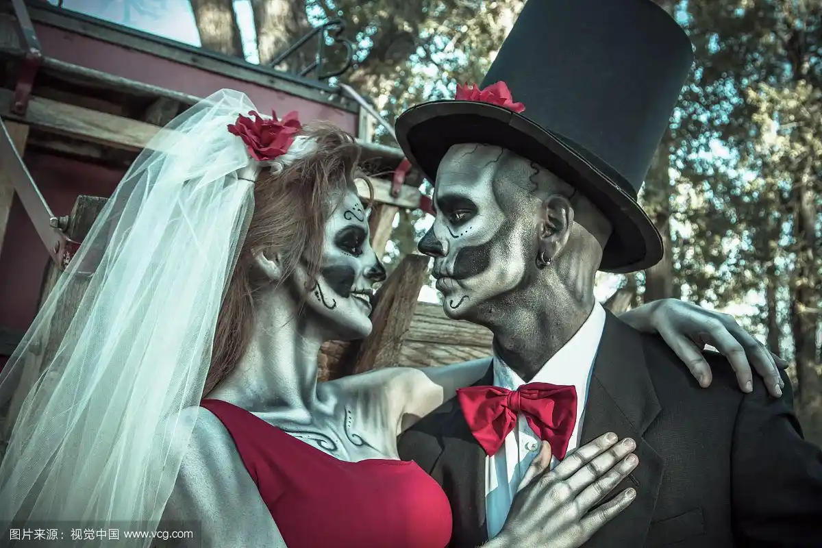 骷髅新娘和新郎