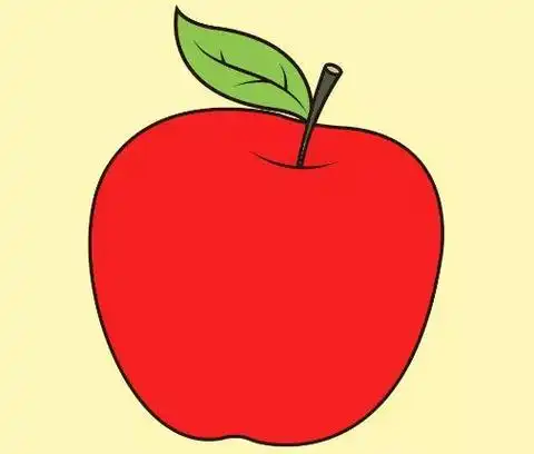 苹果简笔画彩色 简笔画图片大全-普车都
