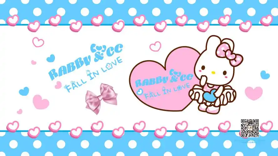 rabbycc粉蓝爱心系列壁纸-堆糖,美好生活研究所