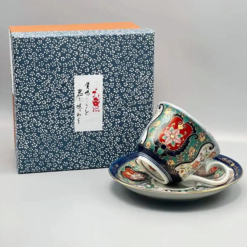 这款古伊万里林九郎手绘描金陶瓷杯碟,真的太美了!喝咖啡,红茶 - 抖音