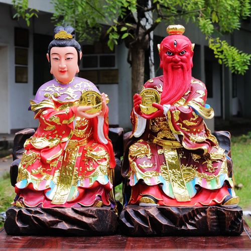 16寸太阴太阳神像太阴娘娘太阳星君日月菩萨38cm居家佛像供奉摆件【15