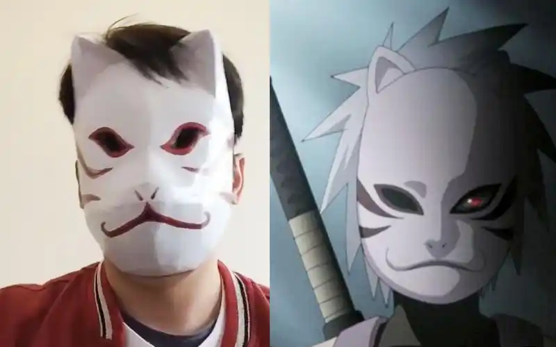 活动作品火影角色cos卡卡西暗部面具diy最终上色篇