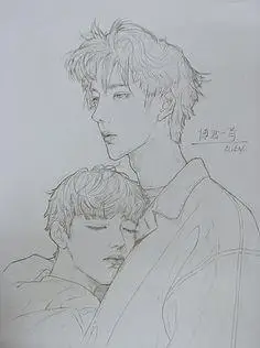 博君一肖卡通简笔画博君一肖简笔画来啦简笔画肖战王一博知识艺术