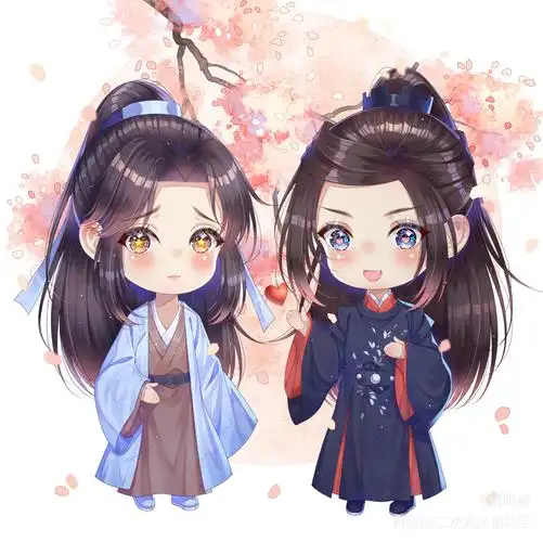 两只小可爱~_山河令温周古风q版绘画作品