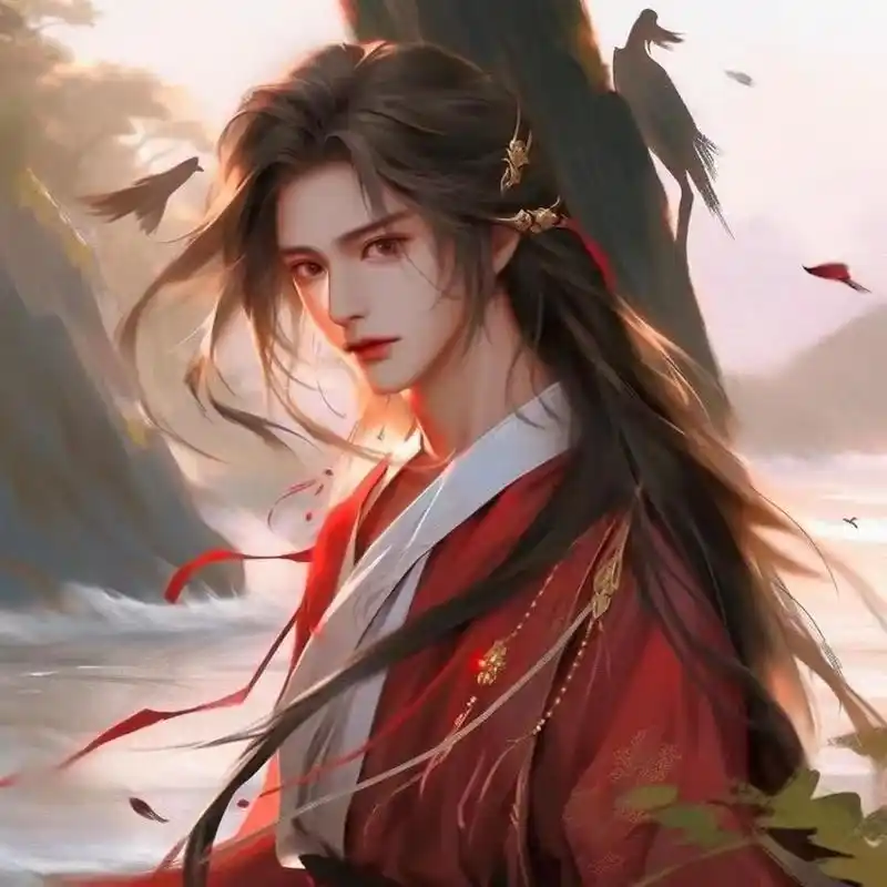 红衣邪魅古风男头 #古风头像# #ai艺术季
