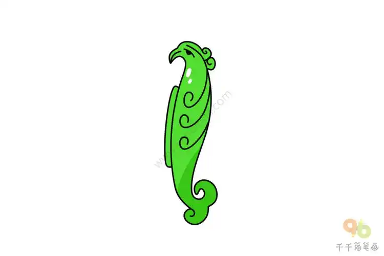 玉佩简笔画步骤图