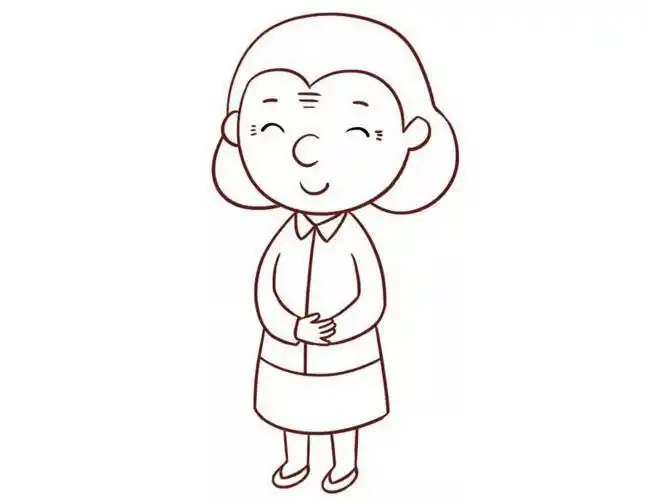 奶奶简笔画步骤教程可前往人物简笔画栏目专区查看文章部分素材